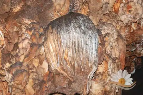 Σπήλαιο Καταφύκι ή σπήλαιο Γεωρ.Μαρτίνου, απο τον σταλακτιτικό διάκοσμο του σπηλάιου η Μέδουσα